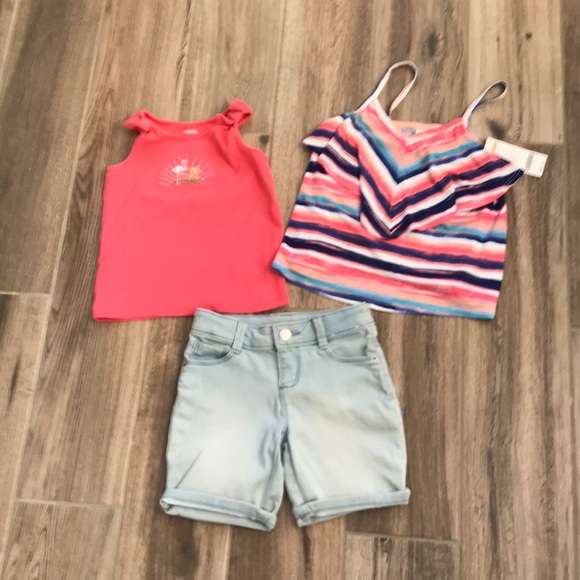 Gymboree Tank Tops and Bermuda Jean Shorts sz4 - Picture 1 of 15